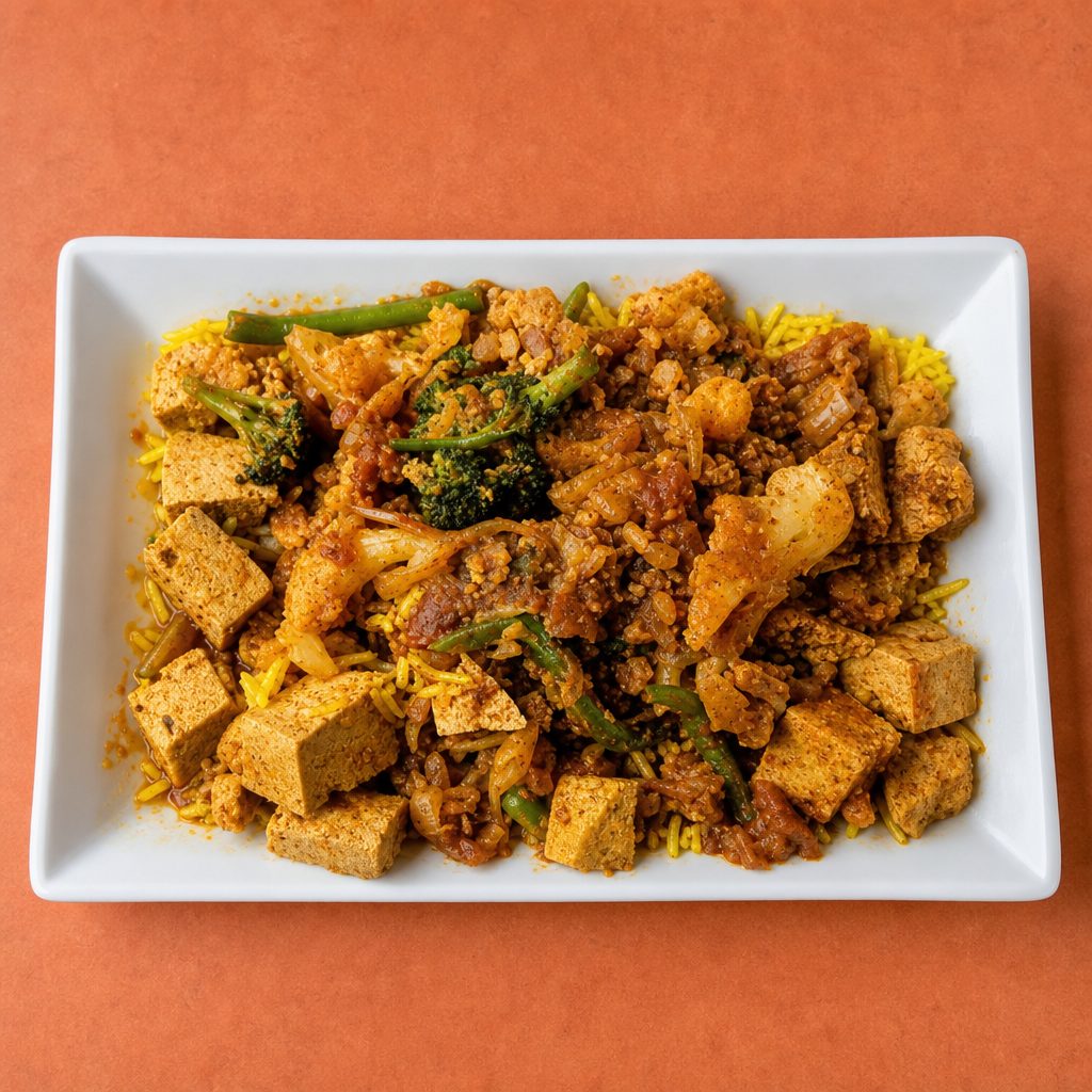 19. Awaze Tofu Tibbs Lunch.