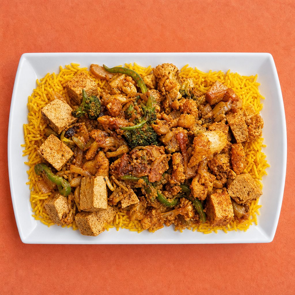 19. Awaze Tofu Tibbs Dinner.