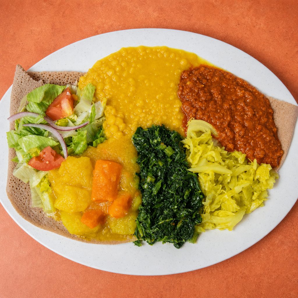 24. Queen Sheba Signature Vegetarian Combo Lunch.